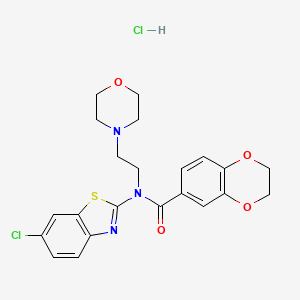 N-(6-chlorobenzo[d]thiazol-2-yl)-N-(2-morpholinoethyl)-2,3-dihydrobenzo[b][1,4]dioxine-6-carboxamide hydrochloride