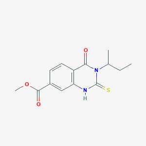 molecular formula C14H16N2O3S B3017974 Methyl 3-butan-2-yl-4-oxo-2-sulfanylidene-1H-quinazoline-7-carboxylate CAS No. 422526-39-4