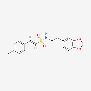 (E)-N-[2-(1,3-Benzodioxol-5-yl)ethyl]-2-(4-methylphenyl)ethenesulfonamide