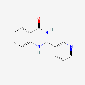 molecular formula C13H11N3O B3017979 2-(pyridin-3-yl)-2,3-dihydroquinazolin-4(1H)-one CAS No. 79973-96-9