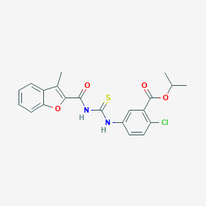 Isopropyl 2-chloro-5-[({[(3-methyl-1-benzofuran-2-yl)carbonyl]amino}carbothioyl)amino]benzoate