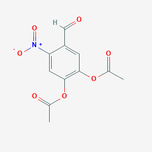 molecular formula C11H9NO7 B3017980 4,5-Diacetoxy-2-nitrobenzaldehyde CAS No. 15794-35-1