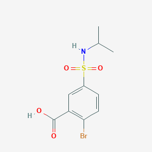 molecular formula C10H12BrNO4S B3017990 2-Bromo-5-[(propan-2-yl)sulfamoyl]benzoic acid CAS No. 701259-91-8