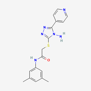 2-[(4-amino-5-pyridin-4-yl-1,2,4-triazol-3-yl)sulfanyl]-N-(3,5-dimethylphenyl)acetamide