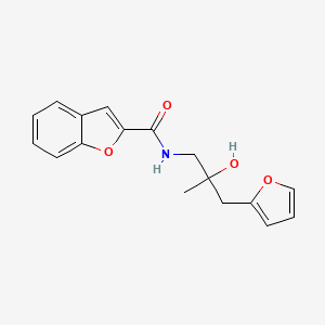 N-(3-(furan-2-yl)-2-hydroxy-2-methylpropyl)benzofuran-2-carboxamide
