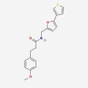 molecular formula C19H19NO3S B3017999 3-(4-甲氧苯基)-N-((5-(噻吩-3-基)呋喃-2-基)甲基)丙酰胺 CAS No. 2034438-31-6