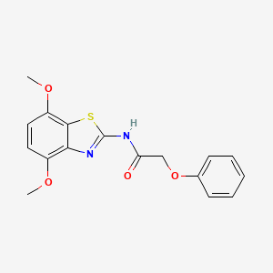 molecular formula C17H16N2O4S B3018000 N-(4,7-dimethoxy-1,3-benzothiazol-2-yl)-2-phenoxyacetamide CAS No. 868368-60-9