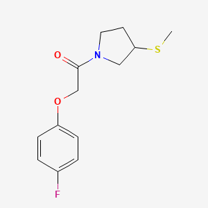 molecular formula C13H16FNO2S B3018004 2-(4-Fluorophenoxy)-1-(3-(methylthio)pyrrolidin-1-yl)ethanone CAS No. 1796959-70-0