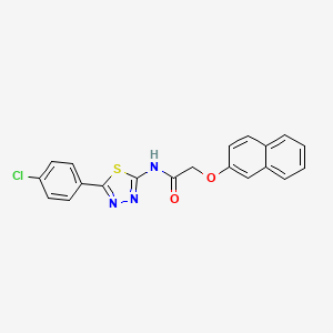 N-(5-(4-chlorophenyl)-1,3,4-thiadiazol-2-yl)-2-(naphthalen-2-yloxy)acetamide