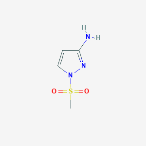 molecular formula C4H7N3O2S B3018010 1-methanesulfonyl-1H-pyrazol-3-amine CAS No. 1308257-32-0