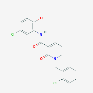 molecular formula C20H16Cl2N2O3 B3018025 N-(5-氯-2-甲氧基苯基)-1-[(2-氯苯基)甲基]-2-氧代吡啶-3-甲酰胺 CAS No. 941909-75-7