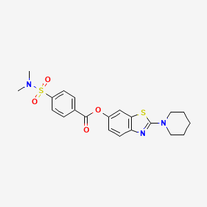 2-(piperidin-1-yl)benzo[d]thiazol-6-yl 4-(N,N-dimethylsulfamoyl)benzoate