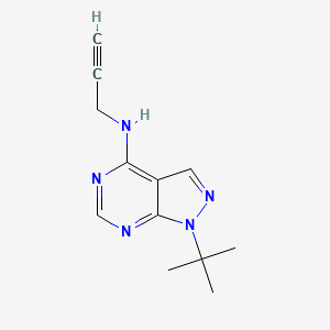 molecular formula C12H15N5 B3018032 1-tert-butyl-N-(prop-2-yn-1-yl)-1H-pyrazolo[3,4-d]pyrimidin-4-amine CAS No. 1798749-60-6