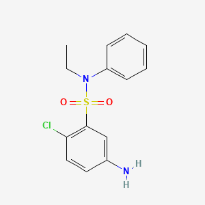5-amino-2-chloro-N-ethyl-N-phenylbenzene-1-sulfonamide