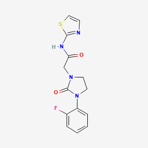 2-(3-(2-fluorophenyl)-2-oxoimidazolidin-1-yl)-N-(thiazol-2-yl)acetamide