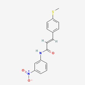 3-(4-(Methylthio)phenyl)-N-(3-nitrophenyl)acrylamide