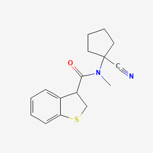 N-(1-Cyanocyclopentyl)-N-methyl-2,3-dihydro-1-benzothiophene-3-carboxamide