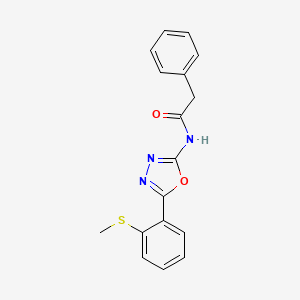 molecular formula C17H15N3O2S B3018070 N-[5-(2-methylsulfanylphenyl)-1,3,4-oxadiazol-2-yl]-2-phenylacetamide CAS No. 886910-91-4