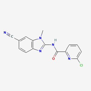 6-chloro-N-(6-cyano-1-methyl-1H-1,3-benzodiazol-2-yl)pyridine-2-carboxamide