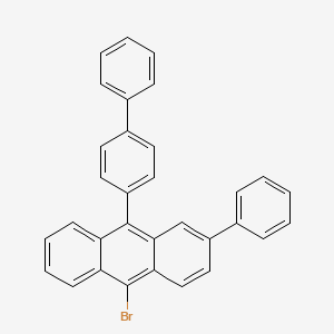 molecular formula C32H21Br B3018080 9-([1,1'-Biphenyl]-4-yl)-10-bromo-2-phenylanthracene CAS No. 1195975-03-1
