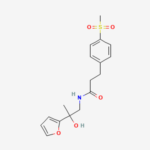 N-(2-(furan-2-yl)-2-hydroxypropyl)-3-(4-(methylsulfonyl)phenyl)propanamide