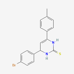 4-(4-Bromophenyl)-6-(4-methylphenyl)-1,2,3,4-tetrahydropyrimidine-2-thione