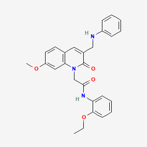 2-[3-(anilinomethyl)-7-methoxy-2-oxoquinolin-1(2H)-yl]-N-(2-ethoxyphenyl)acetamide