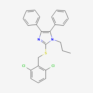 2-[(2,6-dichlorobenzyl)sulfanyl]-4,5-diphenyl-1-propyl-1H-imidazole