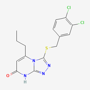 molecular formula C15H14Cl2N4OS B3018090 3-((3,4-dichlorobenzyl)thio)-5-propyl-[1,2,4]triazolo[4,3-a]pyrimidin-7(8H)-one CAS No. 891127-31-4