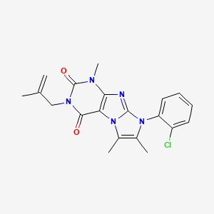 molecular formula C20H20ClN5O2 B3018092 6-(2-Chlorophenyl)-4,7,8-trimethyl-2-(2-methylprop-2-enyl)purino[7,8-a]imidazole-1,3-dione CAS No. 876672-72-9