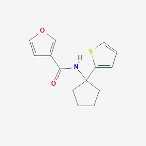 molecular formula C14H15NO2S B3018100 N-(1-(thiophen-2-yl)cyclopentyl)furan-3-carboxamide CAS No. 2034345-37-2