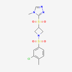 3-((1-((3-chloro-4-methylphenyl)sulfonyl)azetidin-3-yl)sulfonyl)-4-methyl-4H-1,2,4-triazole