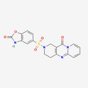 5-((11-oxo-3,4-dihydro-1H-dipyrido[1,2-a:4',3'-d]pyrimidin-2(11H)-yl)sulfonyl)benzo[d]oxazol-2(3H)-one