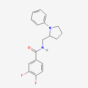 molecular formula C18H18F2N2O B3018106 3,4-difluoro-N-((1-phenylpyrrolidin-2-yl)methyl)benzamide CAS No. 1798029-84-1