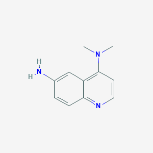 molecular formula C11H13N3 B3018115 4,6-Quinolinediamine, N4,N4-dimethyl- CAS No. 462648-51-7