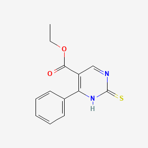 molecular formula C13H12N2O2S B3018119 Ethyl 4-phenyl-2-thioxo-1,2-dihydropyrimidine-5-carboxylate CAS No. 1240598-90-6