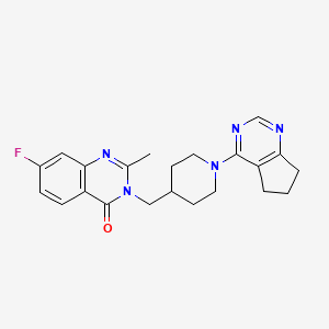3-[[1-(6,7-Dihydro-5H-cyclopenta[d]pyrimidin-4-yl)piperidin-4-yl]methyl]-7-fluoro-2-methylquinazolin-4-one