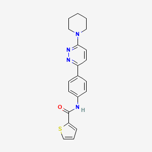 N-(4-(6-(piperidin-1-yl)pyridazin-3-yl)phenyl)thiophene-2-carboxamide