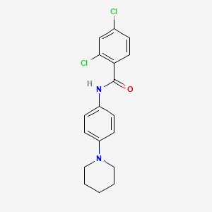 molecular formula C18H18Cl2N2O B3018135 2,4-dichloro-N-(4-piperidinophenyl)benzenecarboxamide CAS No. 450364-75-7
