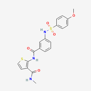 molecular formula C20H19N3O5S2 B3018140 2-(3-(4-methoxyphenylsulfonamido)benzamido)-N-methylthiophene-3-carboxamide CAS No. 898466-72-3