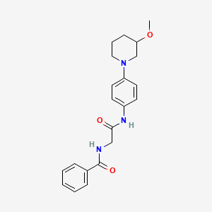 N-(2-((4-(3-methoxypiperidin-1-yl)phenyl)amino)-2-oxoethyl)benzamide