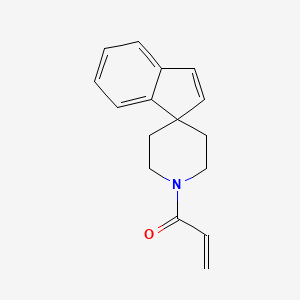 molecular formula C16H17NO B3018145 1-{Spiro[indene-1,4'-piperidin]-1'-yl}prop-2-en-1-one CAS No. 2459725-59-6