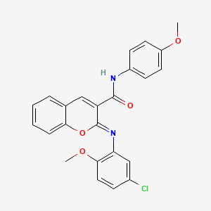 (2Z)-2-[(5-chloro-2-methoxyphenyl)imino]-N-(4-methoxyphenyl)-2H-chromene-3-carboxamide