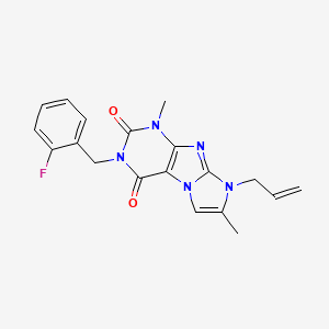 2-[(2-Fluorophenyl)methyl]-4,7-dimethyl-6-prop-2-enylpurino[7,8-a]imidazole-1,3-dione