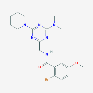 2-bromo-N-((4-(dimethylamino)-6-(piperidin-1-yl)-1,3,5-triazin-2-yl)methyl)-5-methoxybenzamide