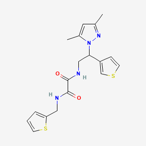 N1-(2-(3,5-dimethyl-1H-pyrazol-1-yl)-2-(thiophen-3-yl)ethyl)-N2-(thiophen-2-ylmethyl)oxalamide