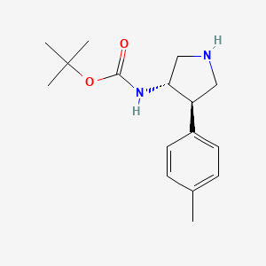 molecular formula C16H24N2O2 B3018156 trans (+/-) (4-(4-Methylphenyl)pyrrolidin-3-YL)carbamic acid tert-butyl ester CAS No. 1212330-34-1