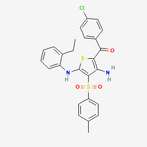 (3-Amino-5-((2-ethylphenyl)amino)-4-tosylthiophen-2-yl)(4-chlorophenyl)methanone