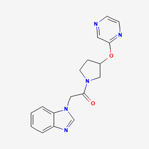 2-(1H-benzo[d]imidazol-1-yl)-1-(3-(pyrazin-2-yloxy)pyrrolidin-1-yl)ethanone