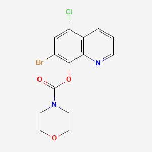 molecular formula C14H12BrClN2O3 B3018168 7-Bromo-5-chloroquinolin-8-yl morpholine-4-carboxylate CAS No. 347370-45-0